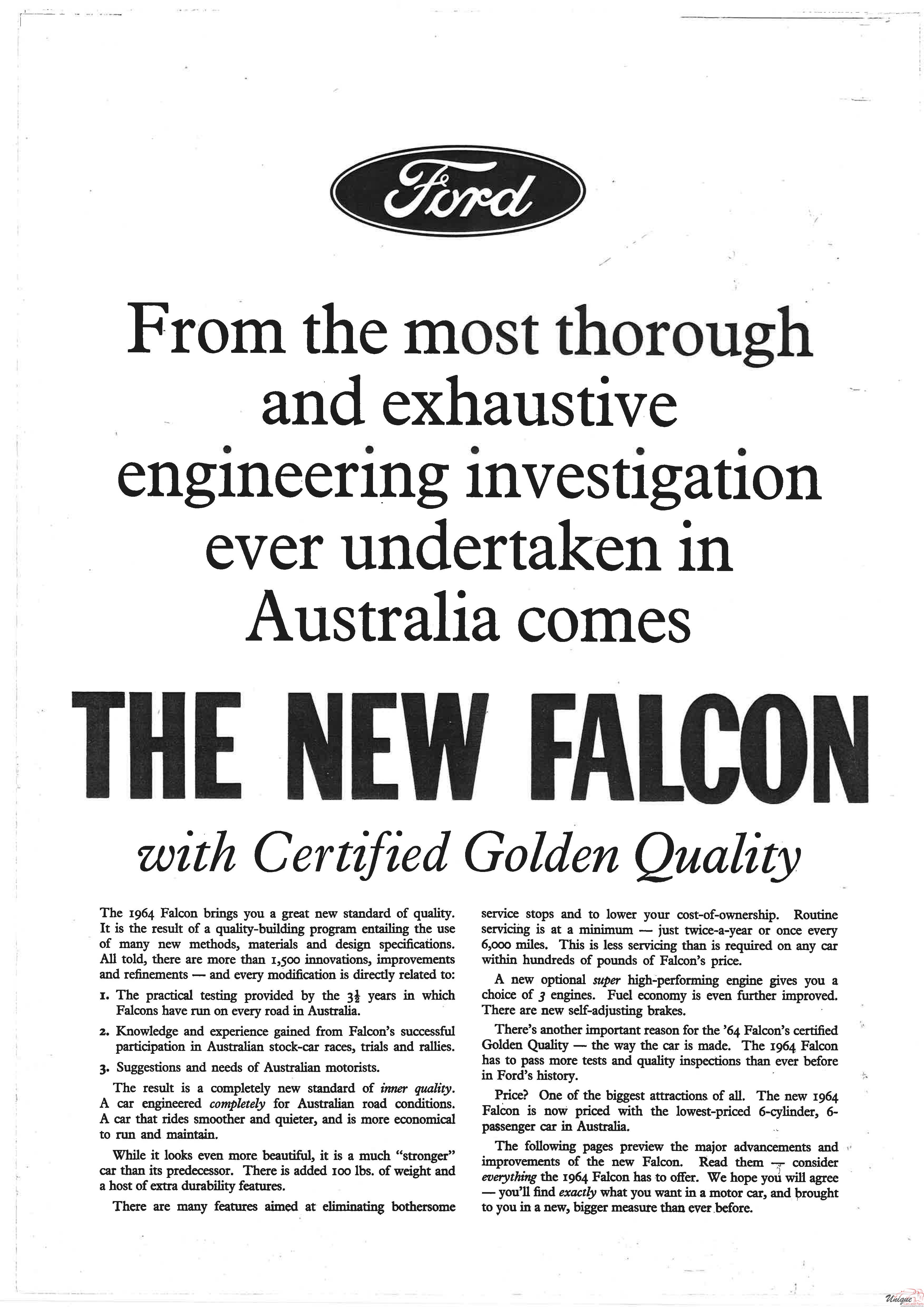 1964 Ford XM Falcon Newspaper Feature
